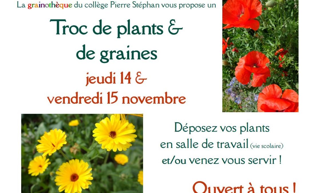 Troc d’automne les 14 et 15 novembre